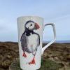 Tall Latte Cone Mug with Puffin