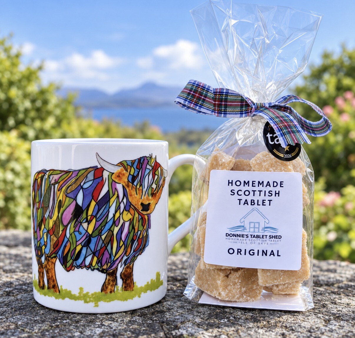 Highland Cow Mug and Scottish Tablet Gift Set