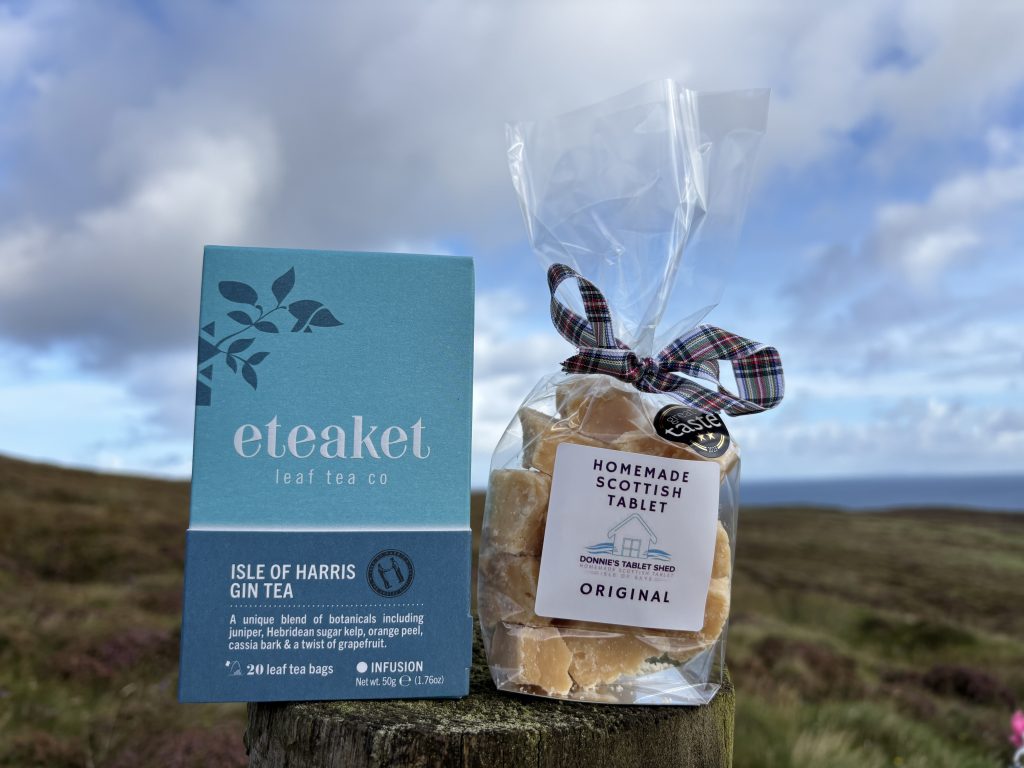 Isle of Harris Gin Tea and Scottish Tablet