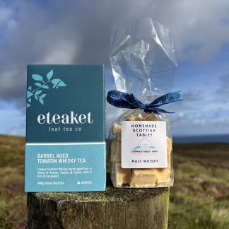 Barrel Aged Tomatin Whisky Tea and Whisky Scottish Tablet