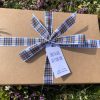Gift Box and Lid, Shred, Tartan Ribbon and Tag - 5 or 6 items