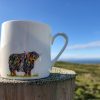 Colourful Scottish Highland Cow Espresso Cup