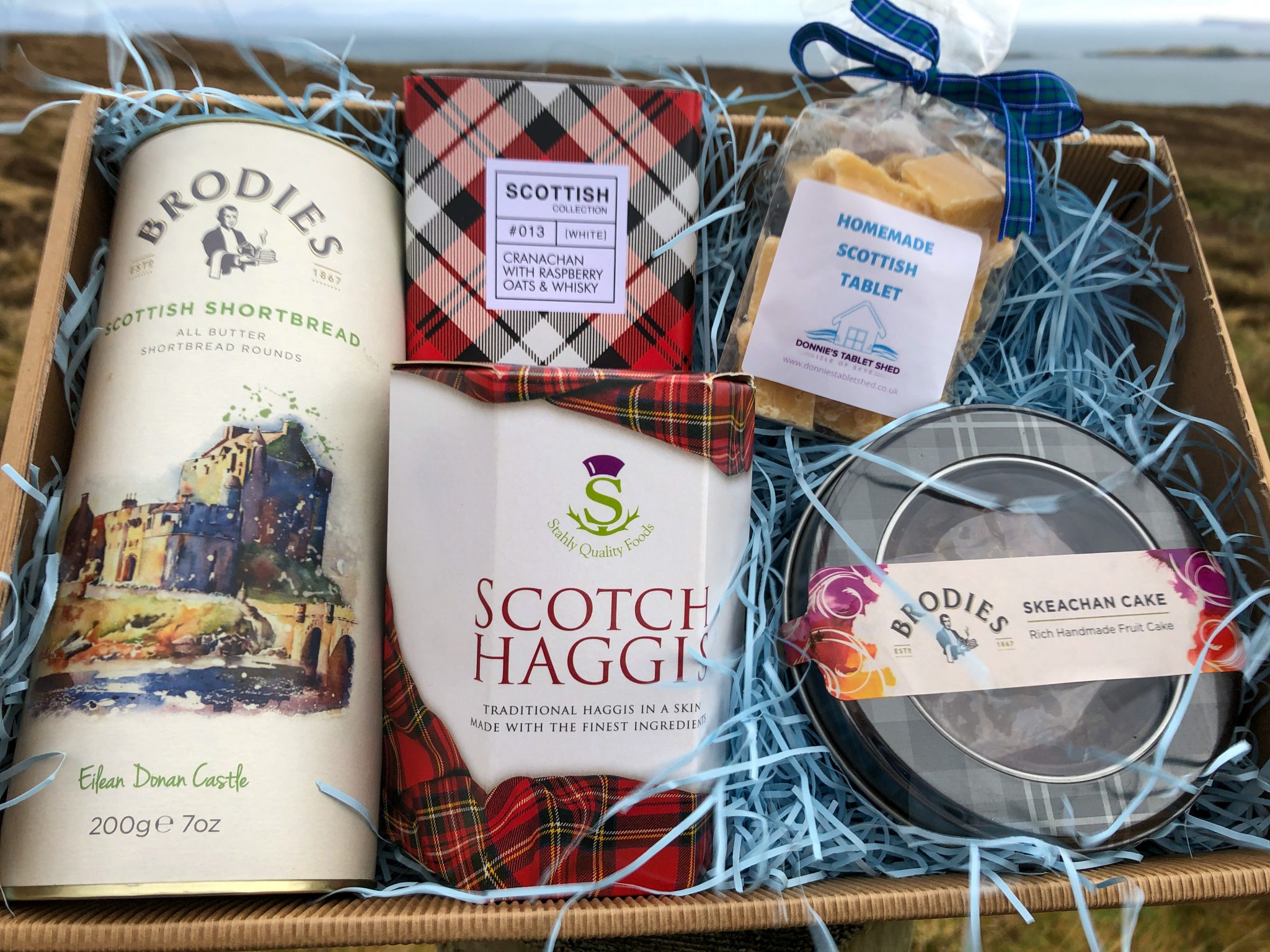 Scottish Gift Box with a Haggis Highland Favours from Isle of Skye