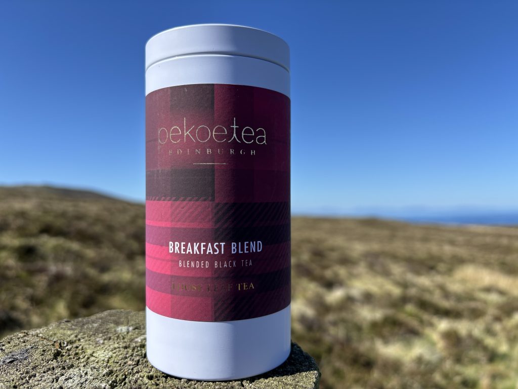 Pekoe Breakfast Blend Tea in Tartan Caddy
