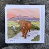 Highland Cow on the Elgol Road, Isle of Skye Greetings Card