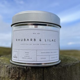 Rhubarb and Lilac Candle by Cairn Candle Company