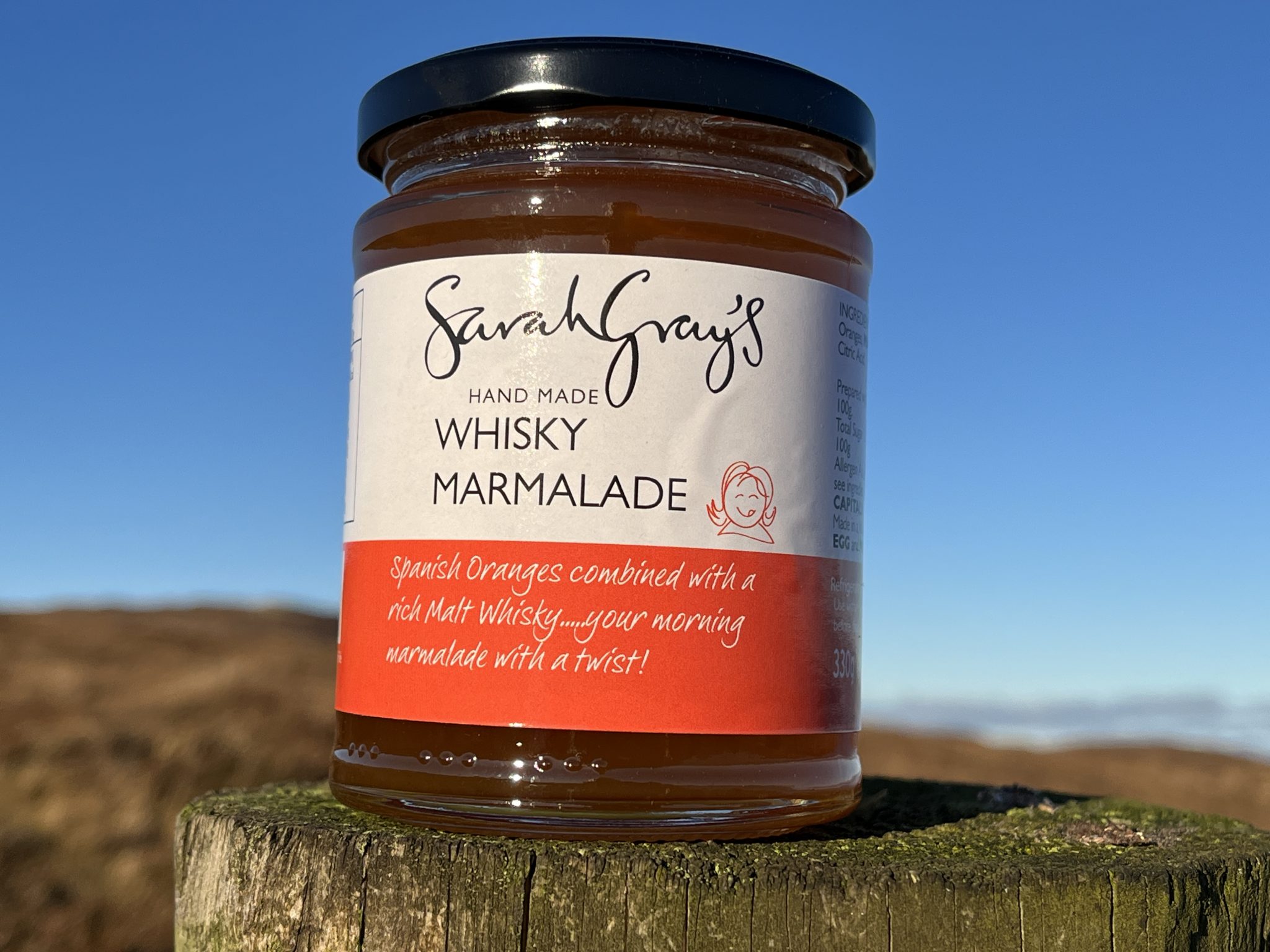 Scottish Whisky Marmalade by Sarah Gray 330g Highland Favours from
