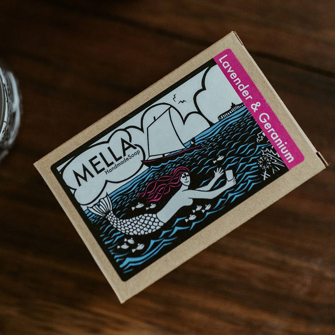 Mella Handmade Soap - Lavender and Geranium from Shetland - Image 3