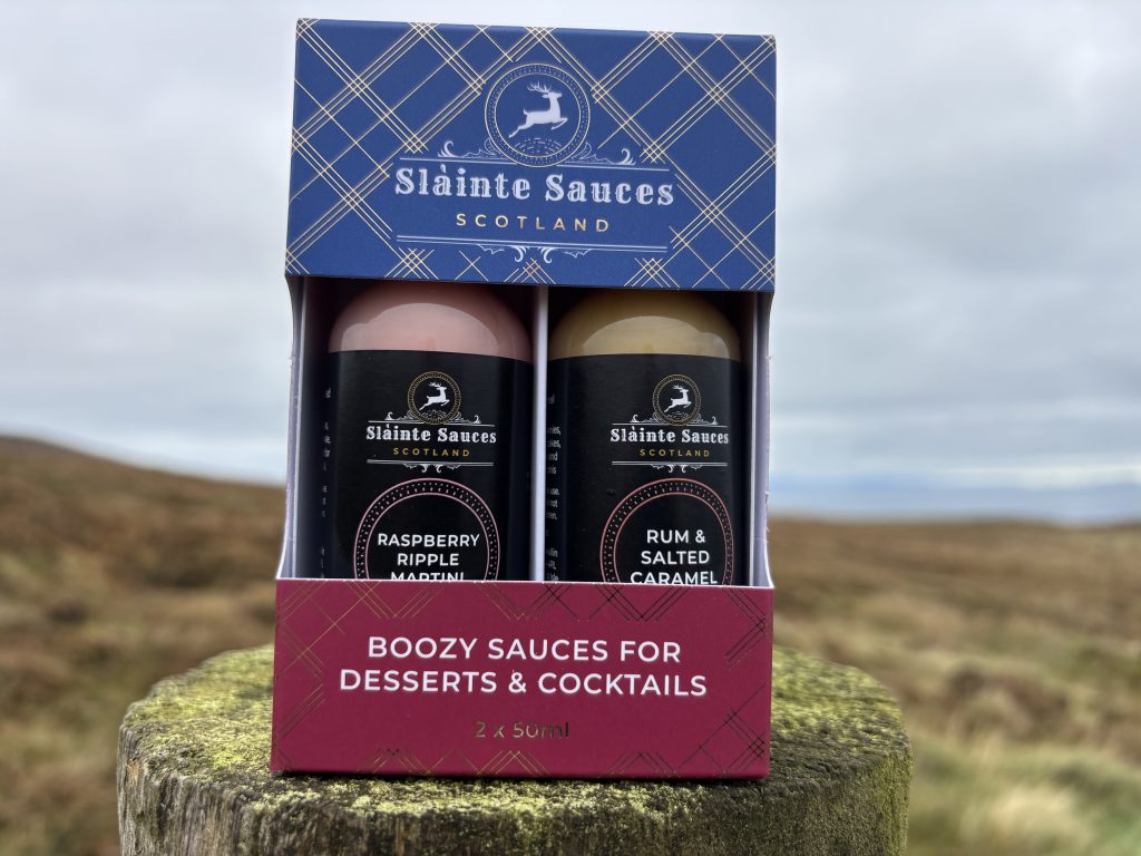Raspberry Ripple Martini and Rum and Salted Caramel Boozy Dessert Sauce Gift pack