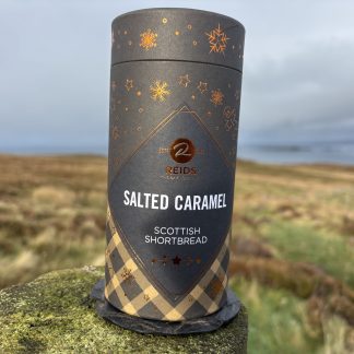 Salted Caramel Shortbread Gift Tube from Reids Bakery in Caithness