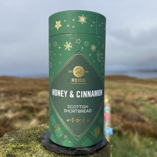 Honey and Cinnamon Shortbread Gift Tube from Reids Bakery in Caithness
