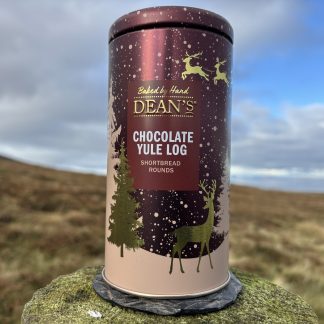 Dean's Chocolate Yule Log Shortbread Rounds