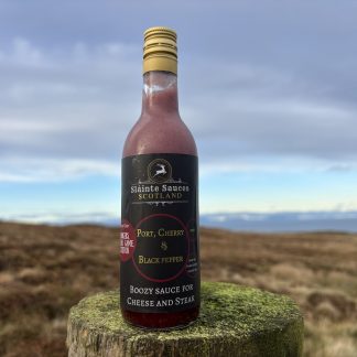 Port Cherry and Black Pepper Sauce for Steak and Cheese