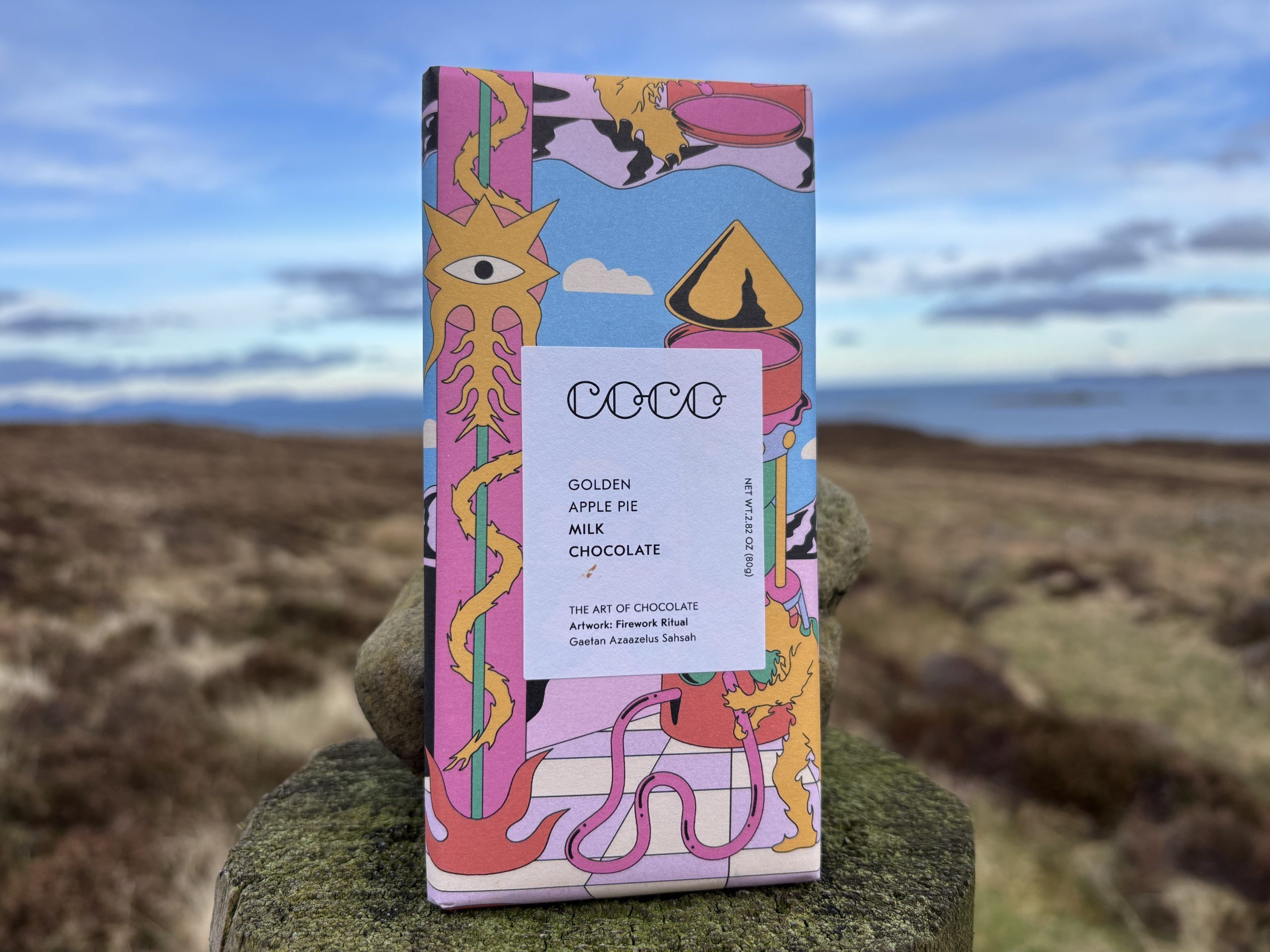 Golden Apple Pie Milk Chocolate Bar by Coco