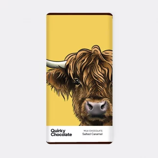 Highland Cow Salted Caramel Milk Scottish Chocolate Bar
