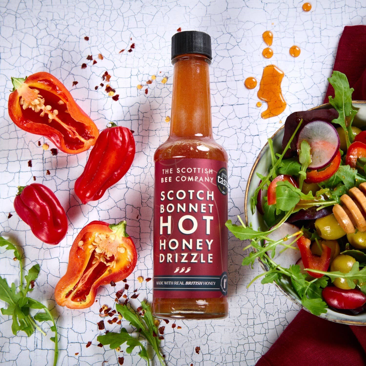 Scotch Bonnet Hot Honey Drizzle - Spicy Hot Honey - Image 2