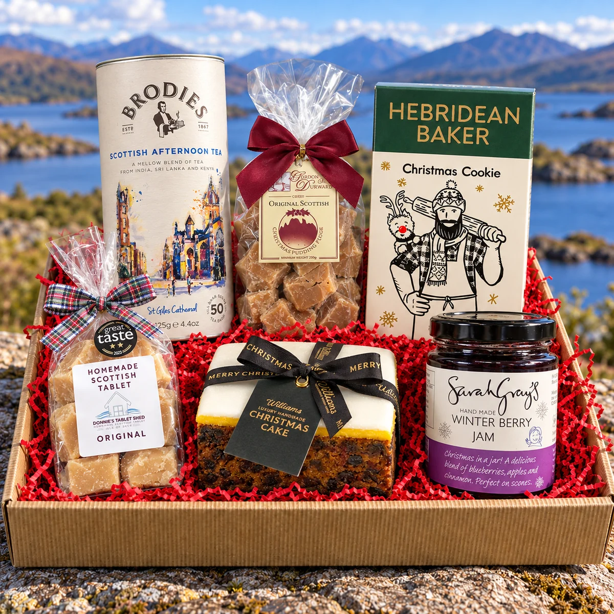 Christmas Afternoon Tea Gift Hamper from Scotland