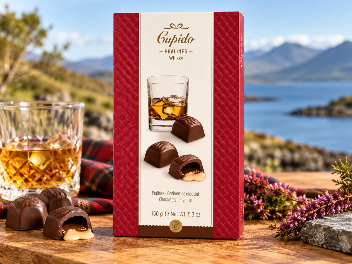 Cupido Whisky Chocolate Pralines – 150g
